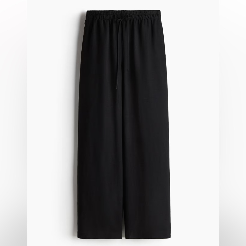 H&M linen blend cropped pants